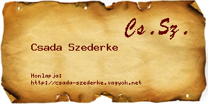 Csada Szederke névjegykártya